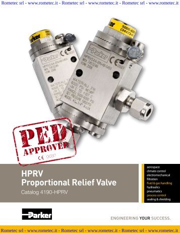 HPRV Proportional Relief Valve - Rometec srl