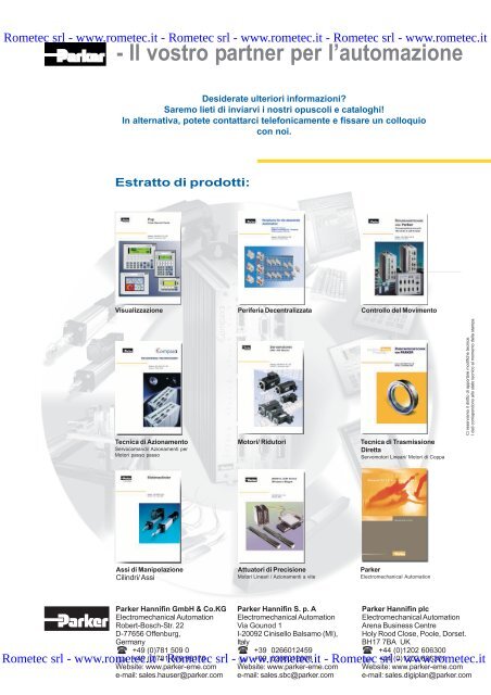 Servoazionamenti digitali Serie Vix - Rometec srl