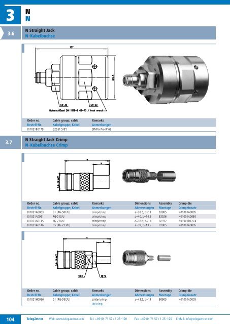 Product Catalogue Coaxial Connectors Produktkatalog ... - Romkatel