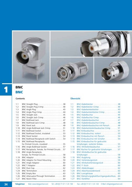 Product Catalogue Coaxial Connectors Produktkatalog ... - Romkatel