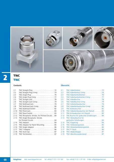 Product Catalogue Coaxial Connectors Produktkatalog ... - Romkatel