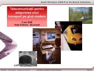 TelecomunicaÅ£ii pentru asigurarea unui transport pe ÅinÄ ... - Romkatel