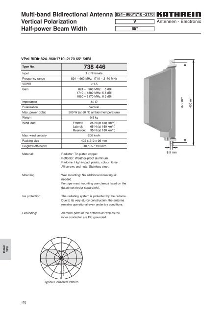 99810492; 790-6000 MHz Base Station Antennas - Romkatel