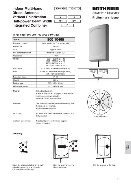 99810492; 790-6000 MHz Base Station Antennas - Romkatel