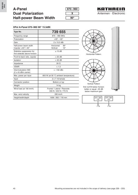 99810492; 790-6000 MHz Base Station Antennas - Romkatel