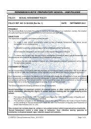 Sexual harassment policy - Rondebosch Boys
