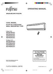 OPERATING MANUAL R410A - Fujitsu General