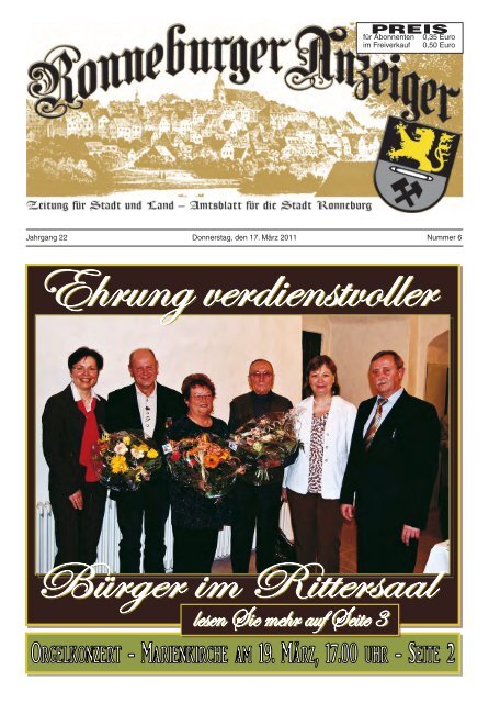 Ronneburger Anzeiger 06/2011 - der Stadt Ronneburg / Thüringen