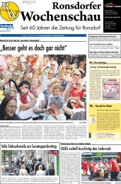 Ausgabe Nr. 24 vom 12.6.2013 - Ronsdorfer Wochenschau