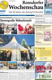 Ausgabe Nr. 50 vom 11.12.2013 - Ronsdorfer Wochenschau