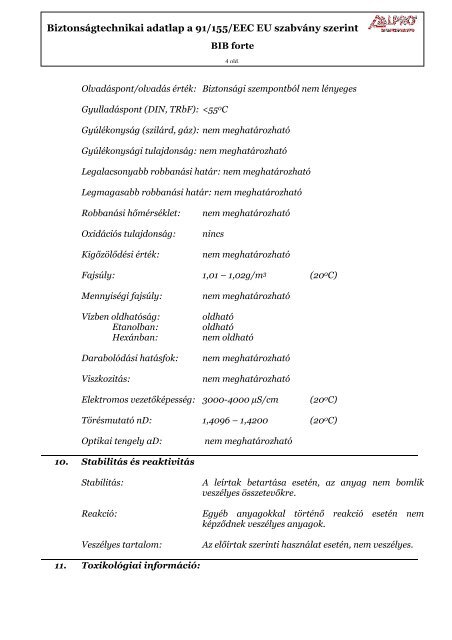 BIB forte - Pedimani.hu