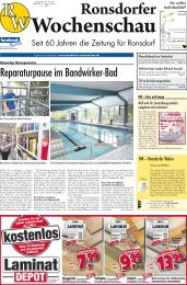 Ausgabe Nr. 32 vom 7.8.2013 - Ronsdorfer Wochenschau