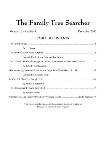 The Family Tree Searcher - RootsWeb