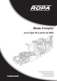 Mode d'emploi euro-Tiger V8 à partir de 2005 - ROPA Fahrzeug