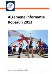 Algemene informatie Roparun 2013