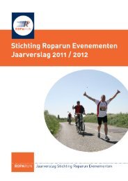 Jaarverslag Stichting Roparun Evenementen 2011/2012