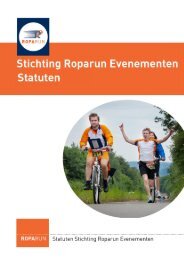 Statuten Stichting Roparun Evenementen