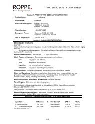 MSDS - ROP500 - Roppe Corporation