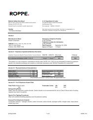 MSDS Roppe 700 Series - Roppe Corporation