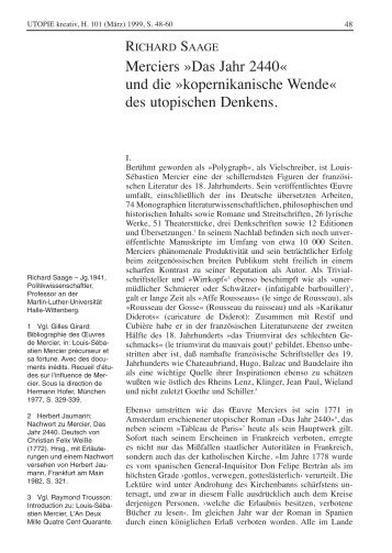 Merciers Â»Das Jahr 2440Â« und die Â»kopernikanische WendeÂ« des ...