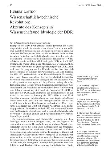 Wissenschaftlich-technische Revolution: Akzente des Konzepts in ...