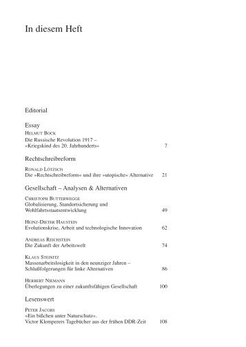 In diesem Heft - Rosa-Luxemburg-Stiftung