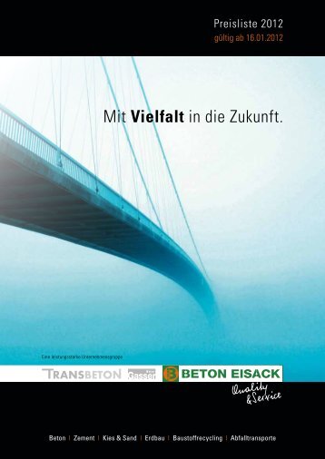 Preisliste (pdf) - Beton Eisack