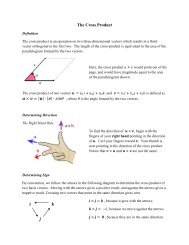 The Cross Product - Rose-Hulman