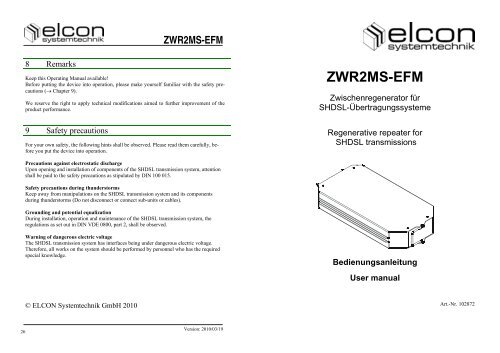 ZWR2MS-EFM - Elcon Systemtechnik