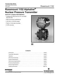 Rosemount 1152 Alphaline Nuclear Pressure Transmitter