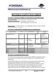 Lithium Battery MSDS - Rosemount