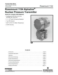 Rosemount 1154 Alphaline Nuclear Pressure Transmitter