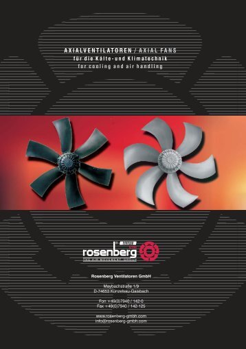 AXIALVENTILATOREN / AXIAL FANS - Rosenberg