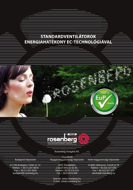 standardventilÃ¡torok energiahatÃ©kony ec-technolÃ³giÃ¡val - Rosenberg