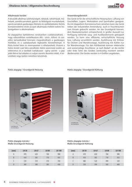 LUFTHEIZGERÃTE TERMOVENTILÃTOROK - Rosenberg