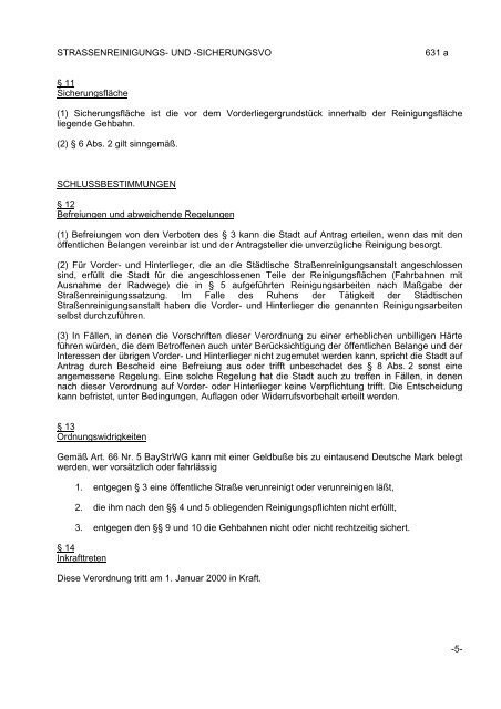 VERORDNUNG ÜBER DIE REINHALTUNG ... - Stadt Rosenheim