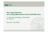 PrÃ¤sentation Jens Eilker, Japan-Zentrum der LMU MÃ¼nchen