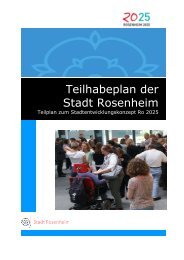 Teilhabeplan der Stadt Rosenheim