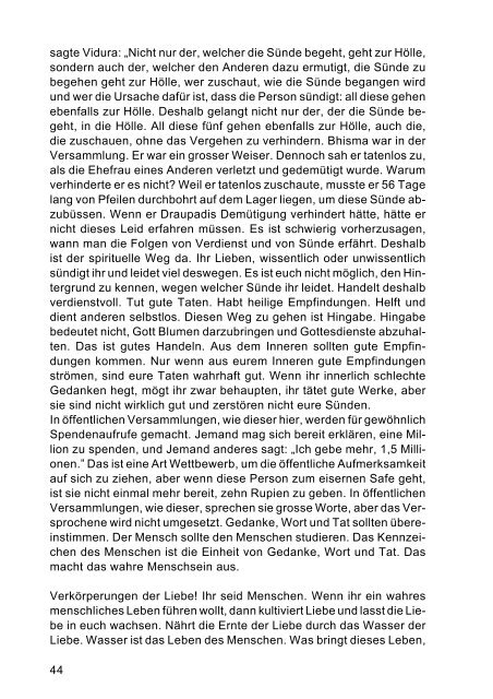 Sathya Sai Baba Ansprachen 1998 - beim Rosenkreis-Verlag