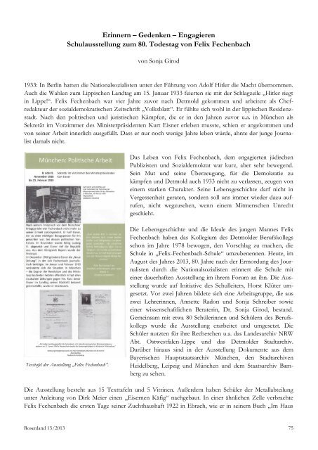 Ausgabe 15 / 2013 - Rosenland Lippe