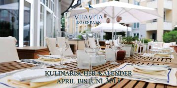 kulinarischer kalender april bis juni - VILA VITA Rosenpark