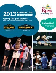 download our summer class brochure - The Rose