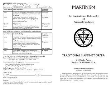 Application for TMO Membership - Rosicrucian Order