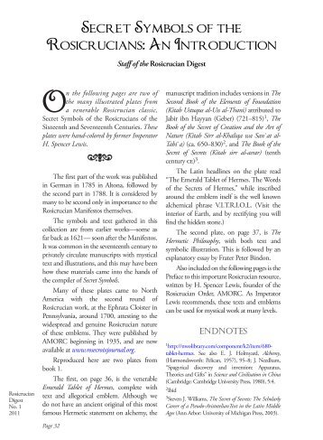 Secret Symbols of the Rosicrucians: An ... - Rosicrucian Order
