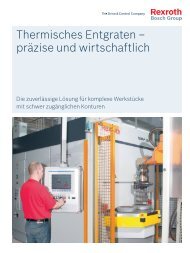 TEM â Thermisches Entgraten mit Rexroth, exakt und effizient