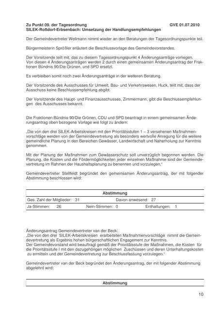 2010-07-01 Protokoll Gemeindevertretung (PDF) - RoÃdorf