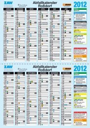 Abfallkalender RoÃdorf Abfallkalender RoÃdorf