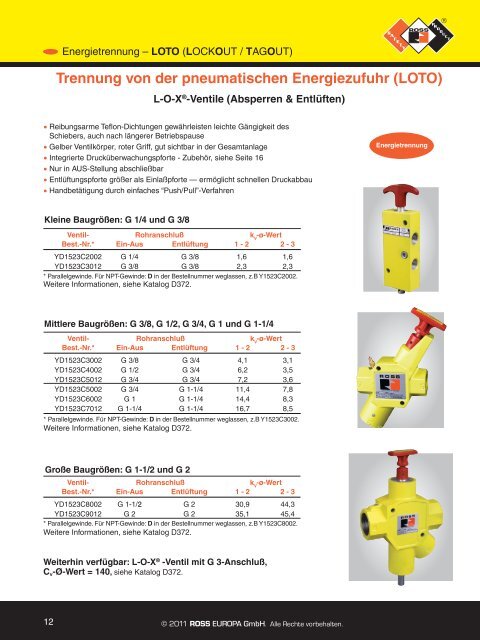 Katalog D510A - ROSS EUROPA GmbH