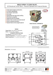 MOLD OPEN / CLOSE VALVE - ROSS EUROPA GmbH