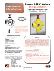 Larger L-O-XÂ® Valves New Product Introduction - ROSS EUROPA ...